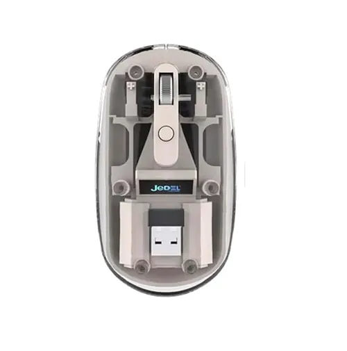 Jedel WD131P Wireless Bluetooth Transparent Mouse