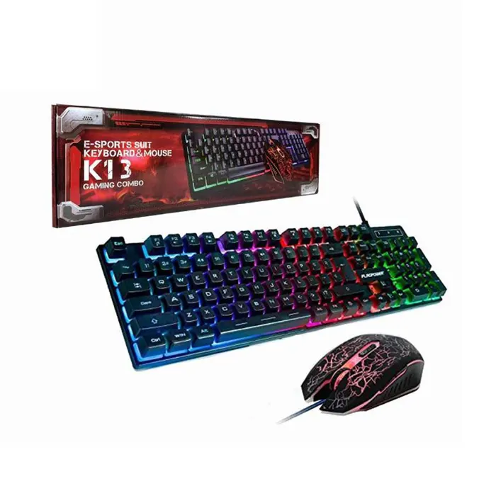 RGB Gaming Keyboard and Mouse Combo Set. K13 Wired