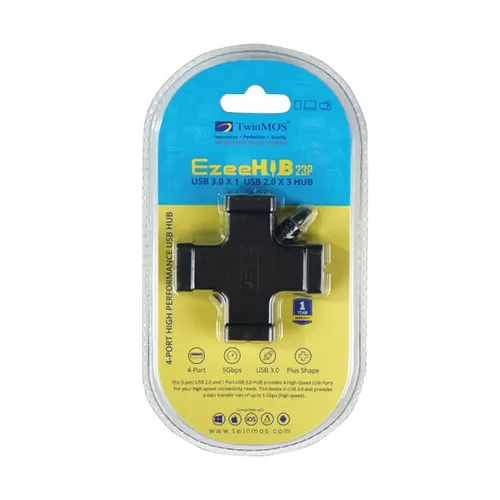 Twinmos 4 Port 2.0 Plus Shape USB Hub