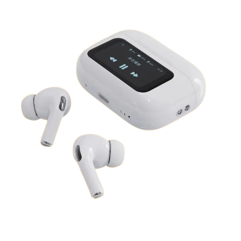 Airpods-Pro-2-With-Screen-Display-ANC - White