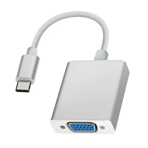 Type C to VGA Converter Silver Color