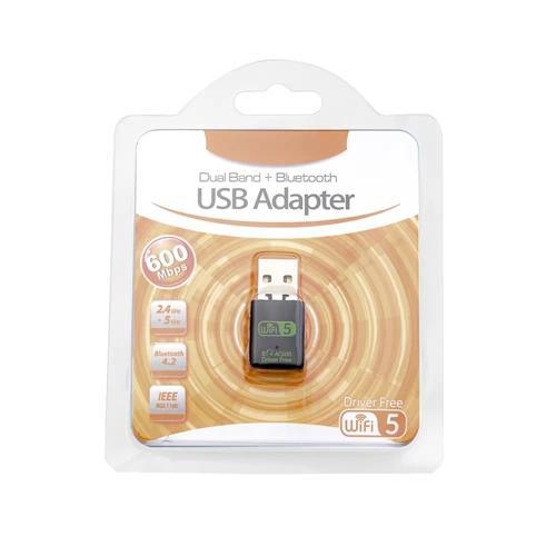 WIFI 5 AC600 2-in-1 AC WIFI & Bluetooth 5.0 USB Dongle